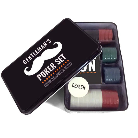 Mad Man Men's Professional Poker in a Tin Set