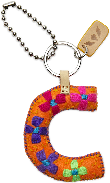 Consuela Orange Felt Alphabet Charms