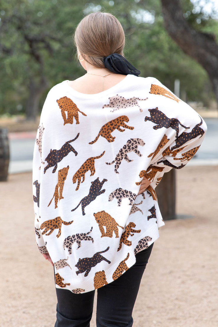 Mud Pie Big Cat Sweater