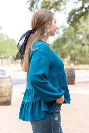 Mud Pie Orleans Flounce Top