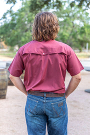 Texas Standard Guayabera Libre Maroon