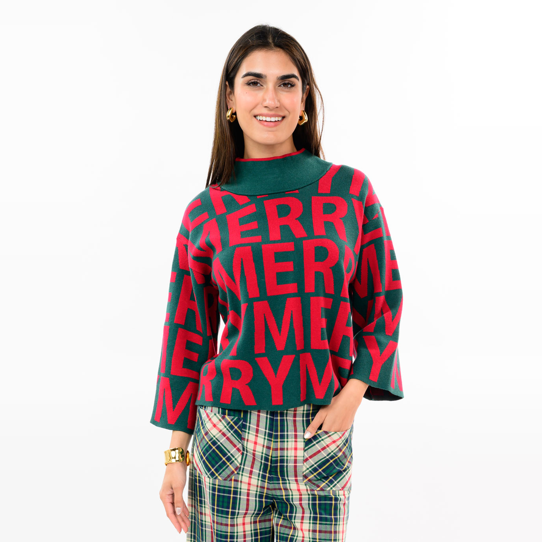 Ivy Jane Merriest Three-Quarter Sleeve Sweater_IVY JANE_930070