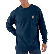 Navy Blue Long Sleeve T Shirt With Pocket