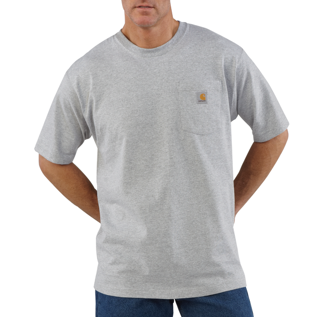Light Grey Tee Shirt With Pocket