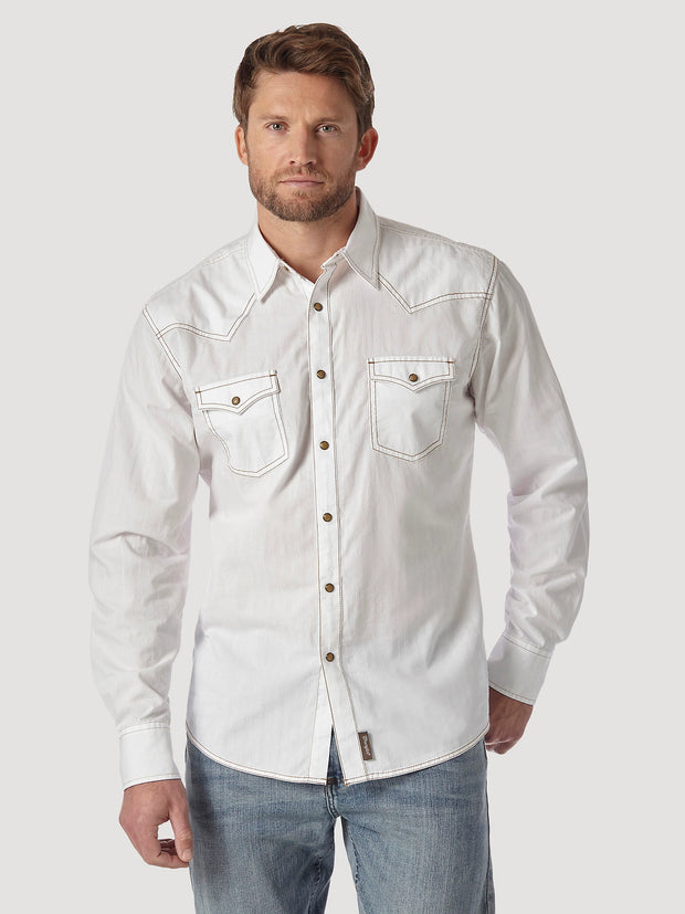 WRANGLER RETRO SOLID DOBBY SHIRT