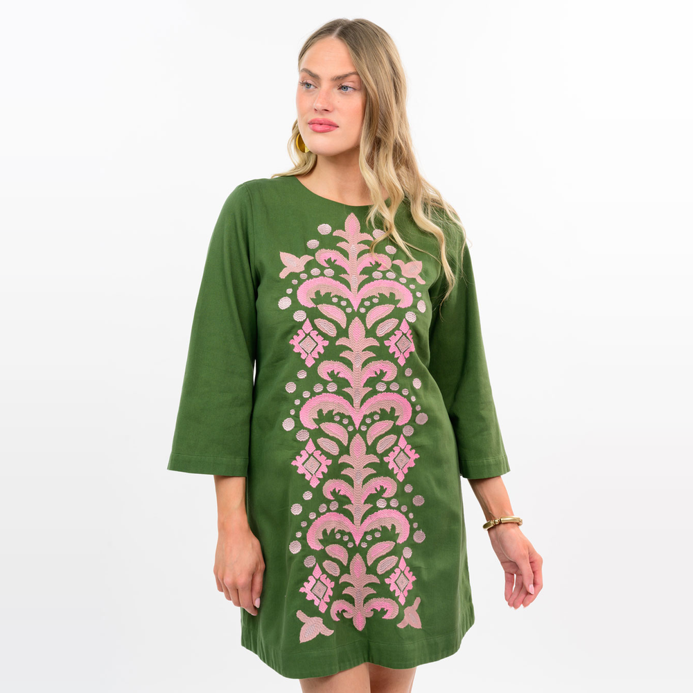 Ivy Jane Panel Embroidered Shift Dress_IVY JANE_73711