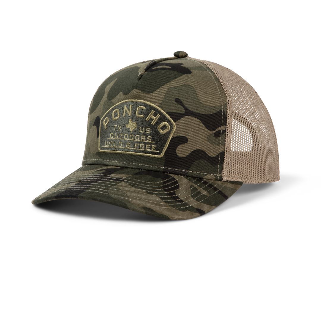 Poncho The Camo Wild and Free Trucker Hat_Poncho_MC-CO-HT-TR