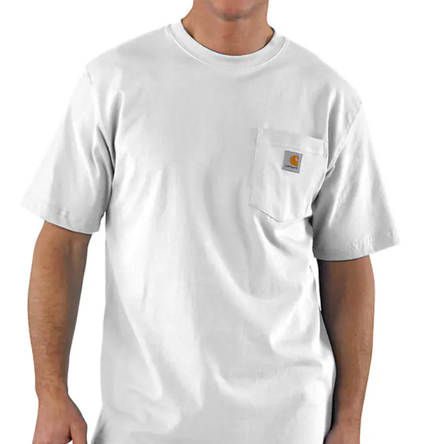 White T-Shirt With Pocket