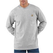 Light Grey Long Sleeve T Shirt With Pocket