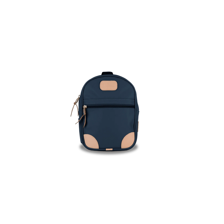 Mini Backpack Dark Leopard Coated Canvas